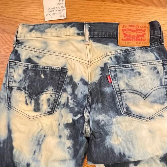 Women's Upcycled Dyed Patchwork Vintage Levi's 559 Straight Leg Jeans sz. 30 x30 - Picture 6 of 10